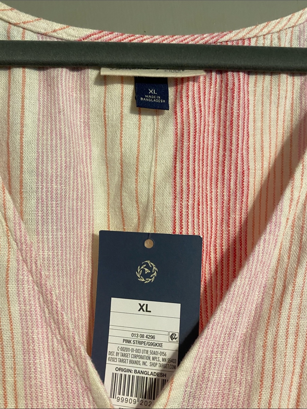 Universal Thread Pink and White Striped Button-Front Maxi Dress - Picture 2 of 7